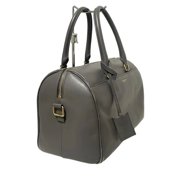 Auth SAINT LAURENT PARIS Duffle 6 322049 Dark Gray Leather - Handbag - Picture 2 of 9